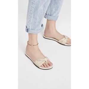 Havaianas You St. Tropez Shine Gold Denim Bow Flip Flop Thong Sandals Beach 9 10